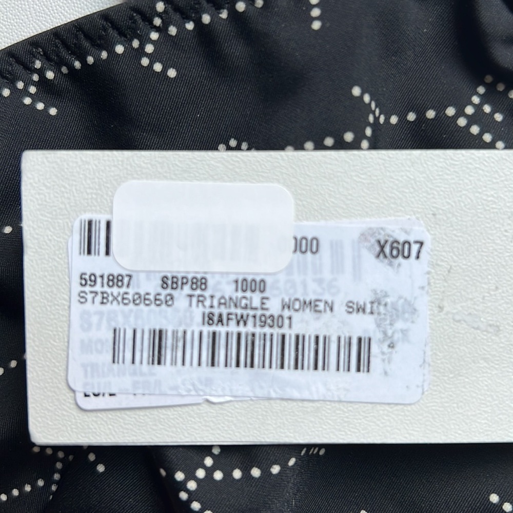 Stella McCartney Black and White Logo Triangle Bikini Top | NWT Size L - Picture 7 of 12
